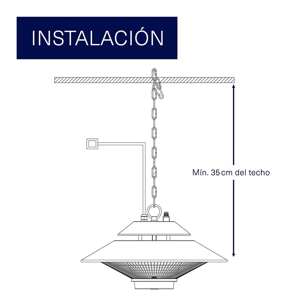 Gabarron IFT-1500 infrarrojo colgante de techo de onda corta IFT-1500 - Imagen 4