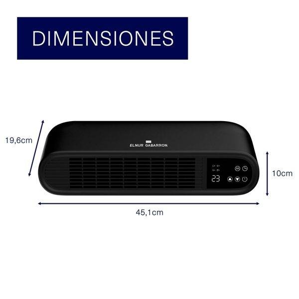 Gabarron CCN-2000 calefactor cerámico negro split mural CCN-2000 - Imagen 5