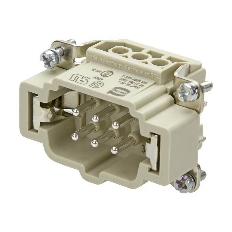 HARTING Inserto para conector industrial macho 6 contactos 09330062601 - Imagen 2