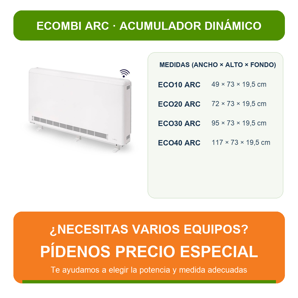 Gabarron ECO20 ARC ECOMBI ARC, Acumulador Dinámico WIFI Instalaciones Fotovoltaicas y Tarifas Valle ECO20 ARC - Imagen 2