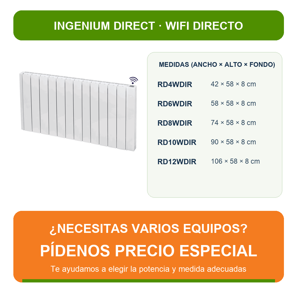 Gabarron RD12WDIR Ingenium direct wifi RD12wdir - Imagen 2