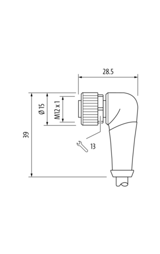 Murrelektronik cable free cable end hembra 4 polos acodado 2 m - Imagen 2