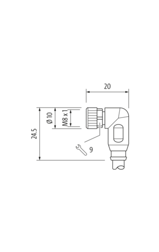 Murrelektronik cable free cable end hembra 4 polos acodado 2 m - Imagen 2