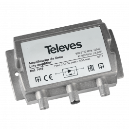 Televes Amplificador FI 20dB VS95 con paso terrestre 7485