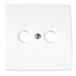Televes Embellecedor blanco 2 conectores TV-R 5441