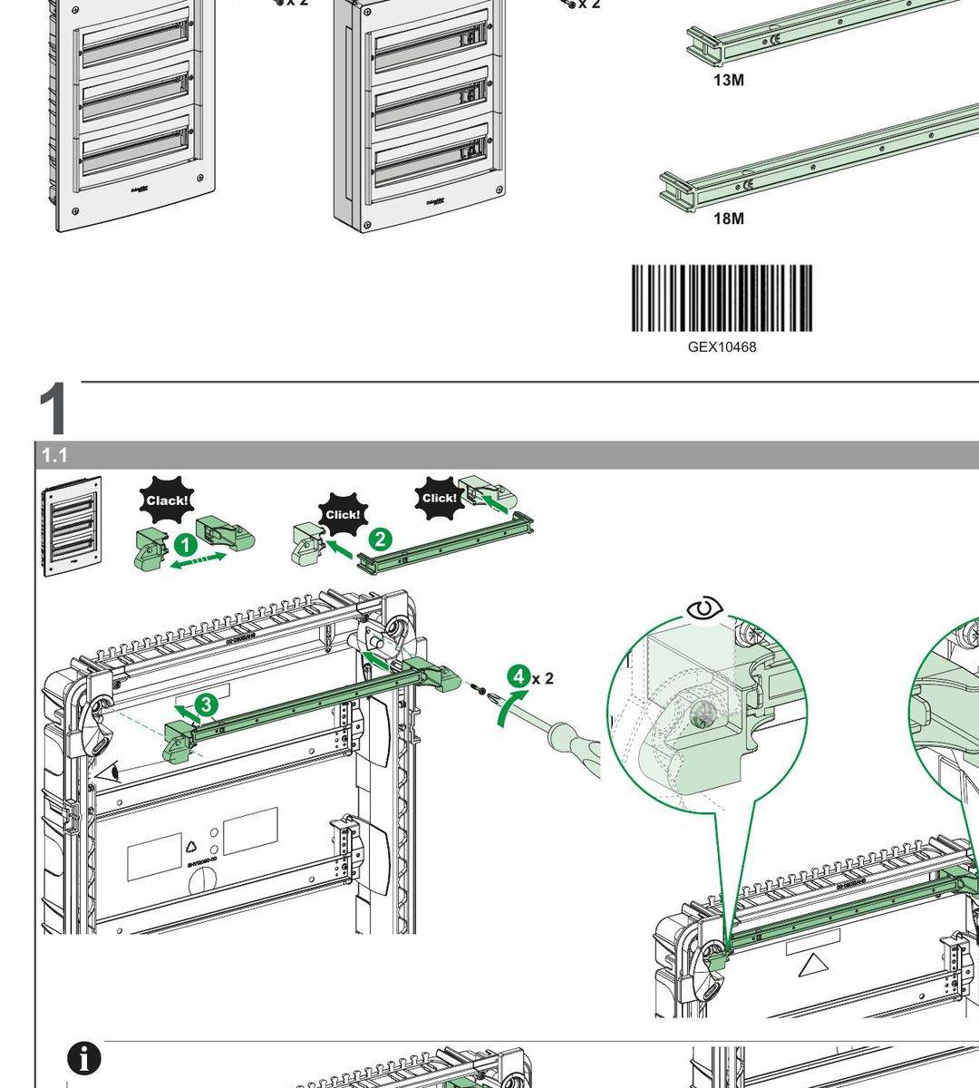 Schneider Barra soporte bornes PrismaSeT XS 13-18 Módulos - Imagen 2